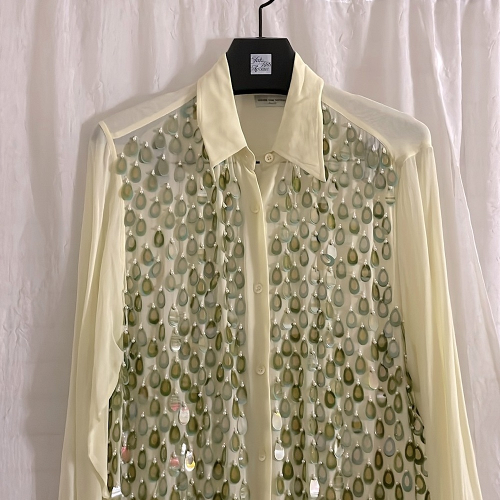 Dries Van Noten Women's Paillette-Embellished Shirt